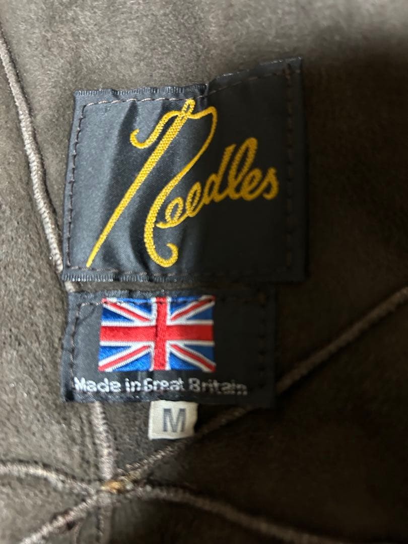 NEEDLES brown patchwork shearling jacket size M - image 4