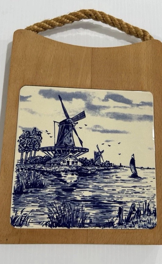 Vintage Delft Blue Tile Windmill Tile Lot Of 3 Nautical | eBay
