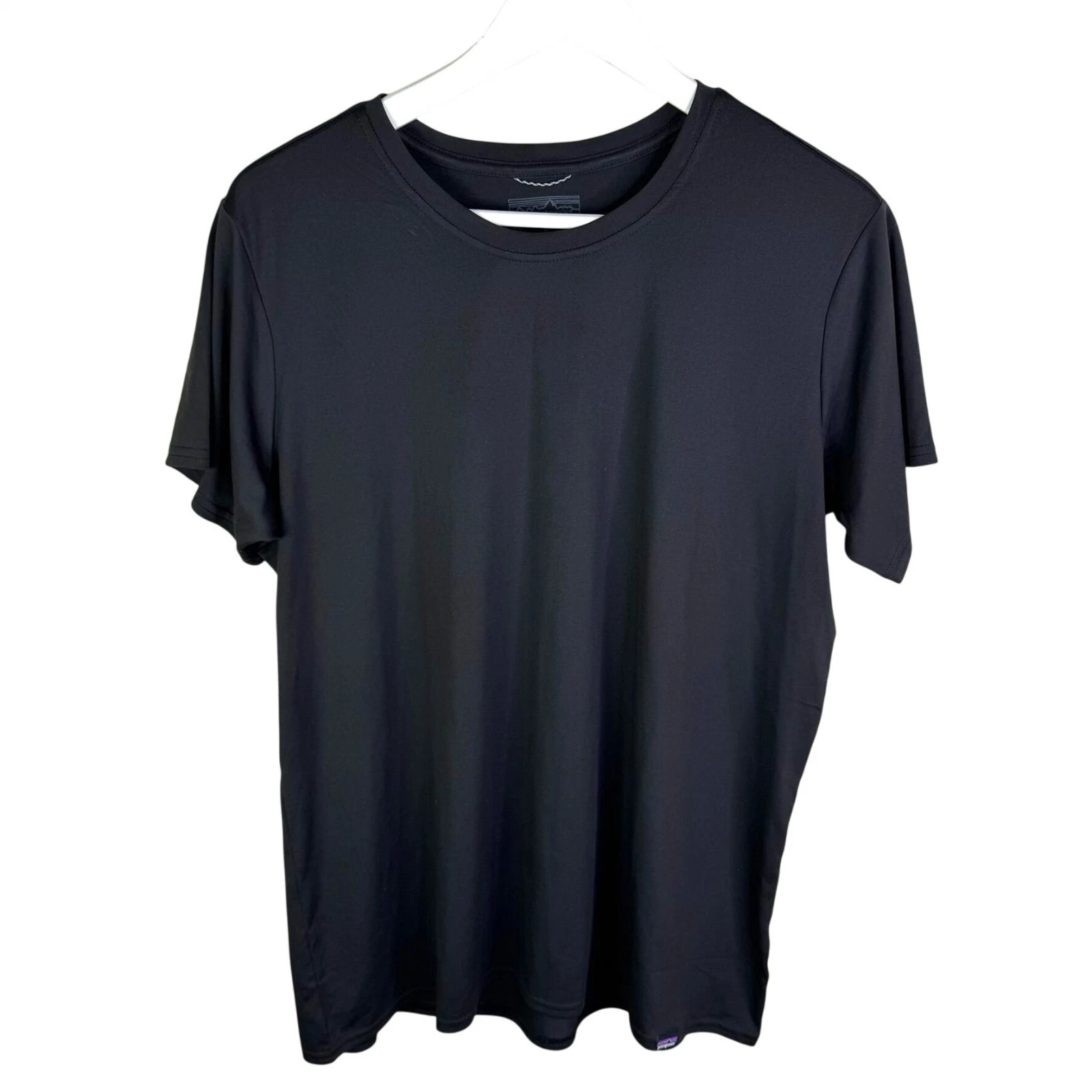 Patagonia Women's Black Short Sleeve Base Layer T-Shirt, Size XL