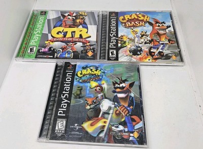 CTR: Crash Team Racing, Bash and Warped (Sony PlayStation 1, 1999) CIB PS1 SET