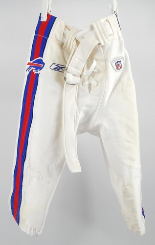 2011 Buffalo Bills Game Issued Pos Used White Pants Throwback Mafia 30 037