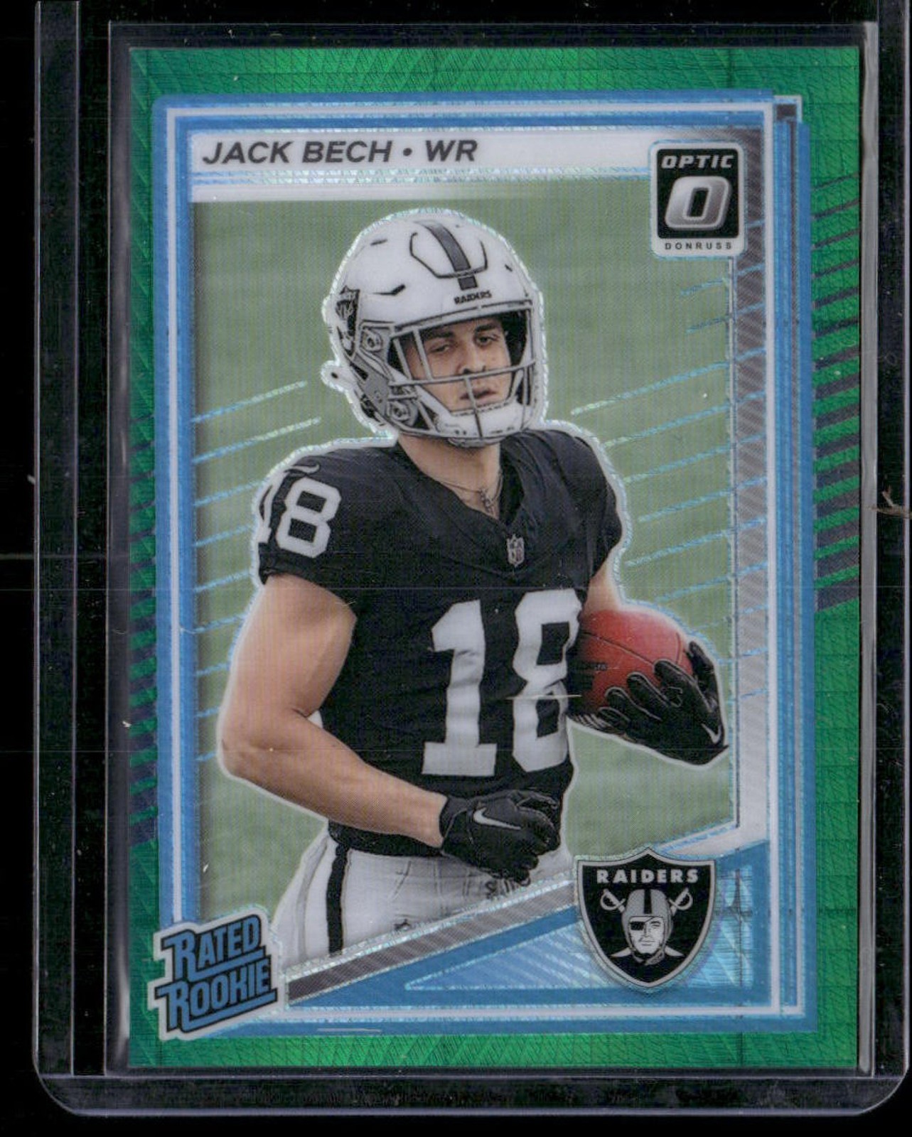 2025 Panini Donruss Optic Jack Bech #211 Rated Rookie Green Velocity Prizm