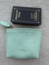 Osprey Women's Turquoise Leather Coin Zip Purse