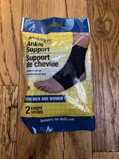 Assured ANKLE SUPPORT for Men  Women 2 Pack Brand NEW Pullover Stretch