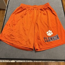 Vintage Russell Athletic Clemson Tigers Orange Mesh Shorts Men’s Size Large