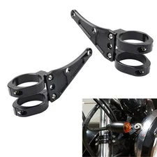 45MM Motorcycle Headlight Bracket Mount Clamp Fork Tube Holder For Harley Black