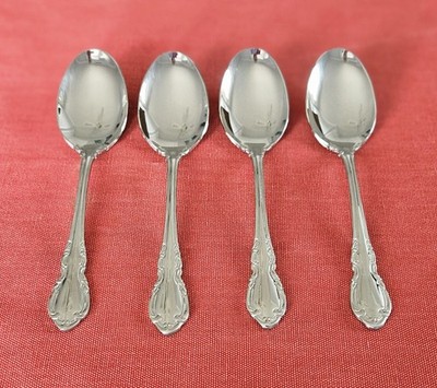Set of 4 New RSVP WIMBERLY 18/10 Stainless Steel Flatware Soup DINNER SPOONS