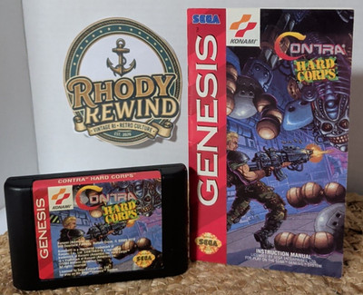 Sega Genesis Contra Hard Corps | Authentic Konami + Original Manual | Vetted | R