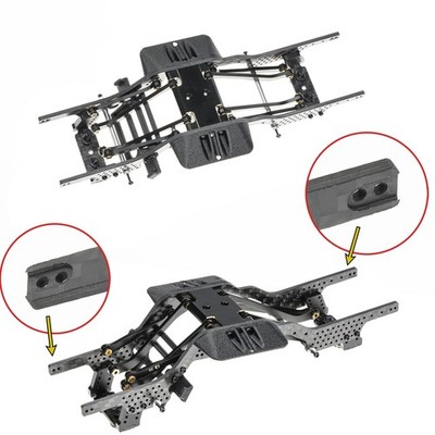 RampCrab Carbon Fiber Chassis Kit for SCX24, 7° Angled Skid, LCG
