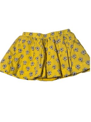 Baby Gap Girls floral yellow Lined Skirt With Diaper Cover 100% Cotton 12-18 NWT
