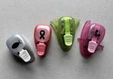 EK Success Punches-Lot of 4 Christian Fish, Cancer Ribbon, Corner Heart, Rounded