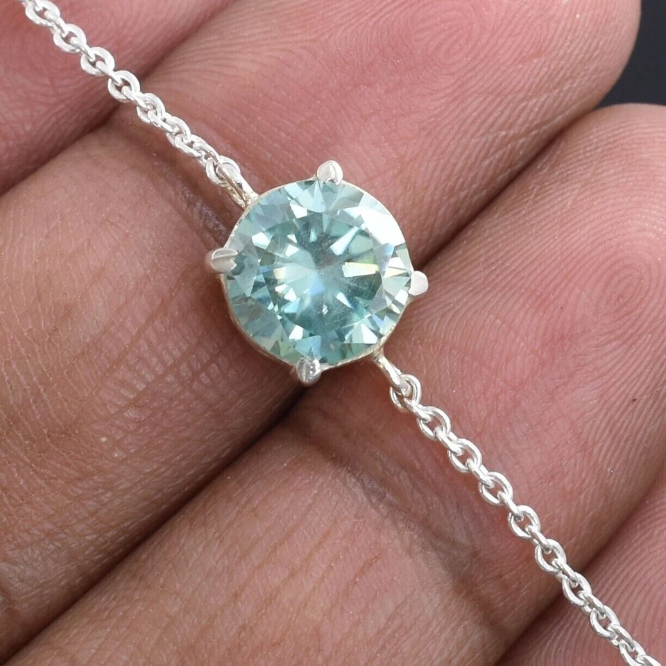 2.80 Ct Blue Diamond Bracelet 925 Silver Certified, Earth mined-Great Shine - Image 2 of 4