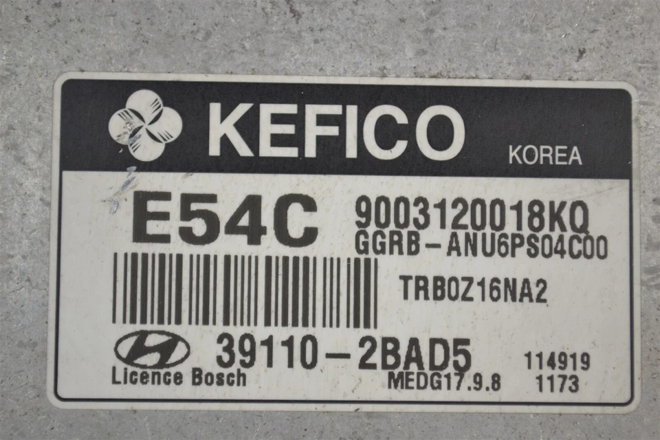 391102BAD5 Hyundai Accent 2012-2014 Unidade de Controle do Motor Módulo ECU 1C4 241 B10 - Imagem 3 de 4