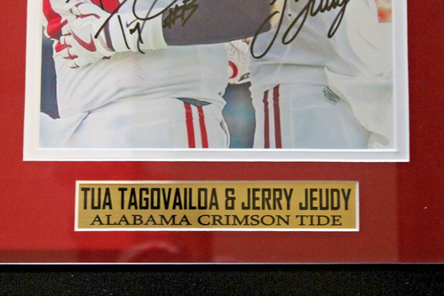 RARA Tua Tagovailoa & Jerry Jeudy autografata, foto personalizzata con cornice 8x10 con certificato di autenticità - Foto 3 di 6