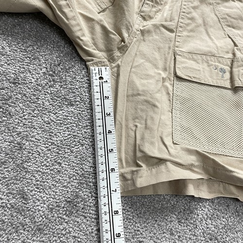 Columbia PFG Cargo Shorts Kids Boys Large Brown Flat Front Cotton Casual Outdoor - Picture 13 of 14