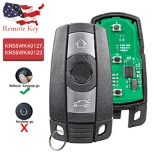 Remote Key Fob For BMW 1 3 5 6 Series E90 E91 E92 E60 KR55WK49123 KR55WK49127