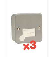 Click Metal Clad 13 Amp Unswitched Fused Connection Unit x3
