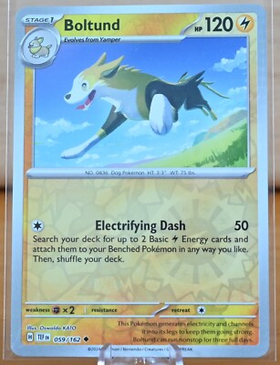 Pokmon TCG: Boltund - 059/162 - Reverse Holo - Temporal Forces - NM | eBay Pokmon TCG: Boltund - 059/162 - Reverse Holo - Temporal Forces - NM | eBay