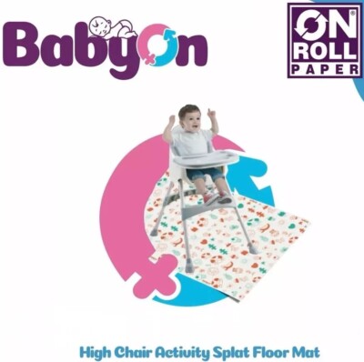 Baby High Chair Activity Floor Mat- 30 Pack Disposable Splat Mats, 47'' x 40 