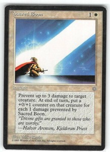 Sacred Boon (Ice Age) #50 MTG Uncommon Instant