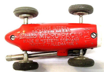 1950's Schuco 1041 MICRO RACER red diecast West Germany windup