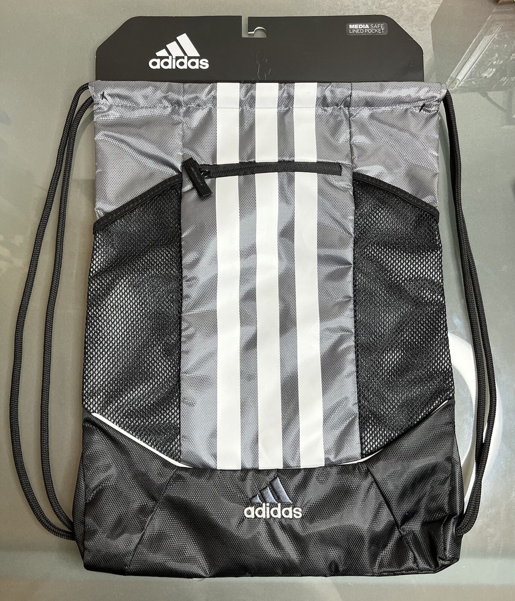 Adidas Fat Stripes II Sackpack Backpack Gym Bag | eBay