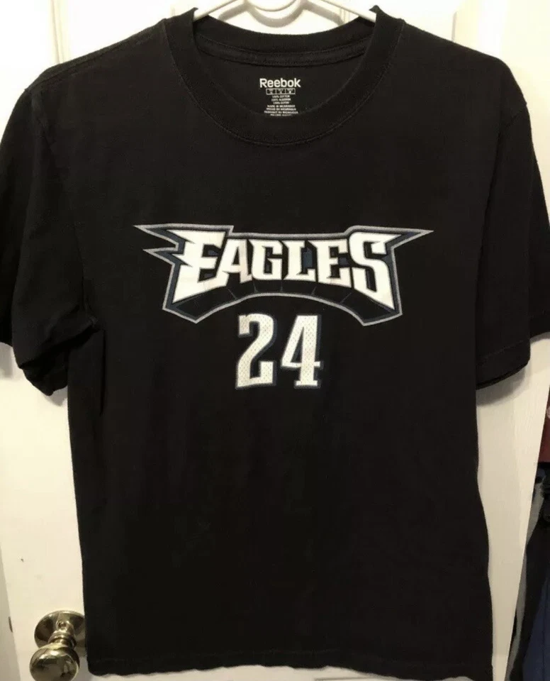 Черная рубашка Nnamdi Asomugha Philadelphia Eagles Reebok размер средний - Изображение 2 из 2