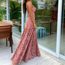 Long beach Evening sundress summer Dress Loose Women Maxi Party Floral Casual