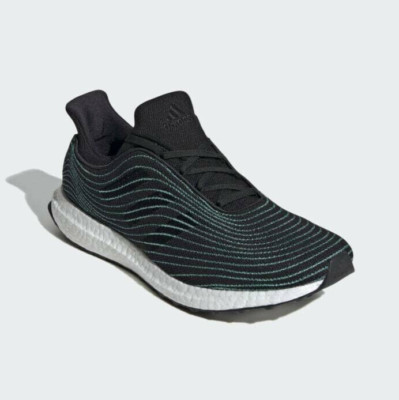 A D I D A S Ultra Boost DNA Parley Men's Running Core Black/Blue EH1184 8 US