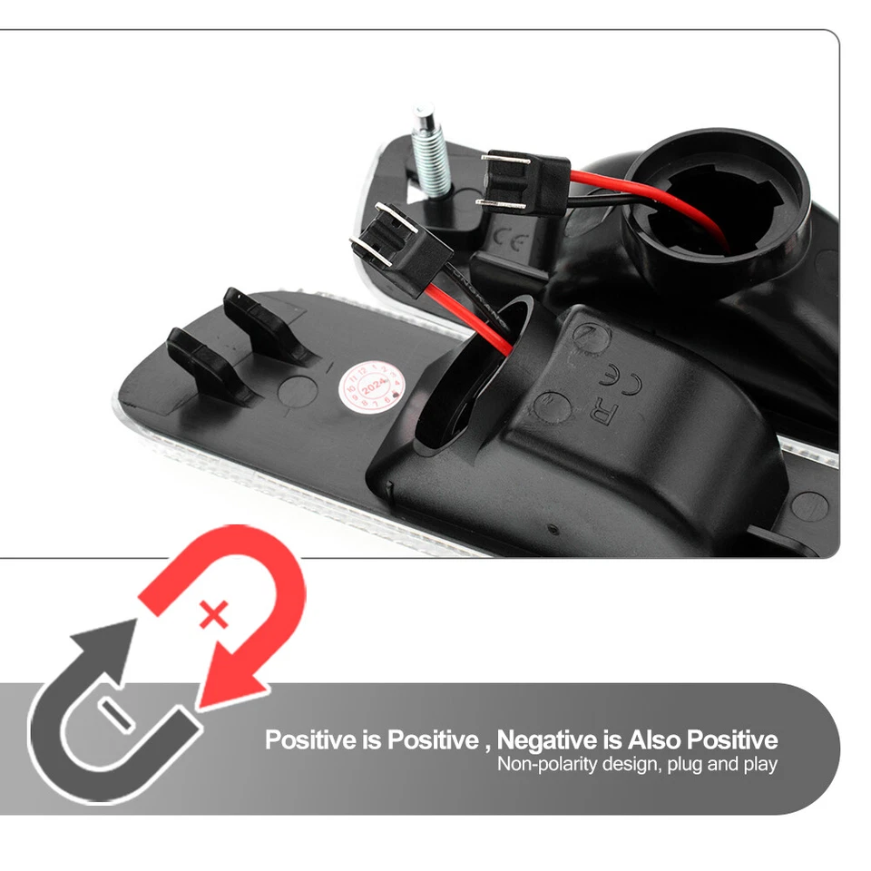 4PCS For 2001-2005 Lexus IS300 White LED Front Rear Bumper Side Marker Lights - Image 4 of 4