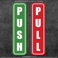 Push and Pull stickers door decals store office window bar vinyl business enter