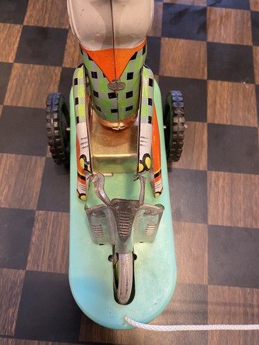 Giocattolo vintage Elephant on Trike Tin Pull Rumore - Foto 9 di 9