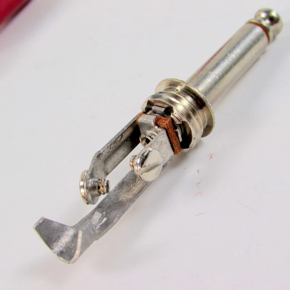 ЛОТ из 2 Switchcraft C245X 1/4 дюйма моно 2 проводника аудиоразъем красный наконечник рукав - Изображение 2 из 4