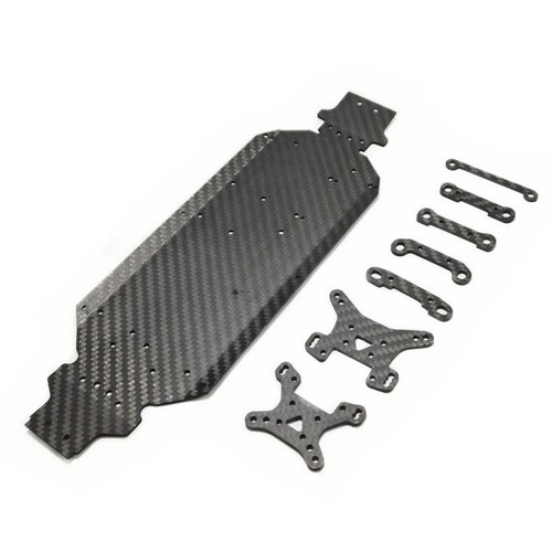 Wltoys 1/12 Carbon Fiber Chassis & Shock Towers 124016 124017 124018 124019 AU - Picture 2 of 8