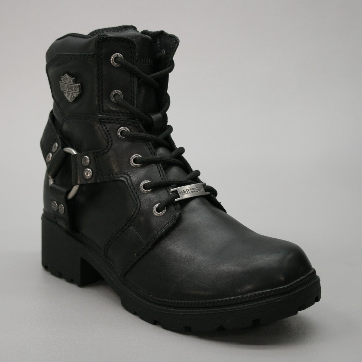 Harley-Davidson Ladies 9 Jocelyn Black Side-Zip Motorcycle
