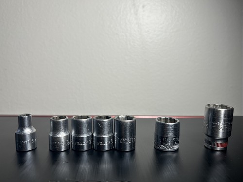 Stahlwille, None Better, Action, Giller Vintage USA/German Socket Lotto. Lotto di 7. - Foto 1 di 8