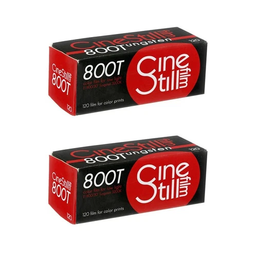 2 Rolls Cinestill 800T Tungsten 800 ISO 120mm Color Negative Film