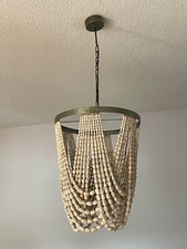 Cyan Design One Light Draped Wood Beaded  Cha...