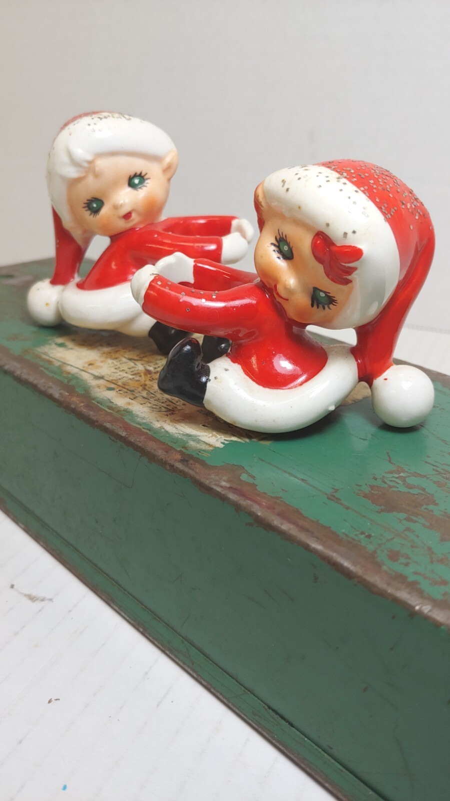 Vintage Lefton Christmas Candle Huggers Santakins HTF Collectibles eBay