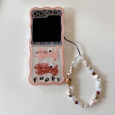 Cartoon Shockpoof Phone Case W / Wrist Strap For Samsung Galaxy Z Flip 7 6 5 4 3