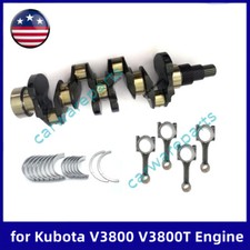 Crankshaft+rods+bearings Set For Kubota V3800 Engine M5-091 M5-111 M96s Tractor