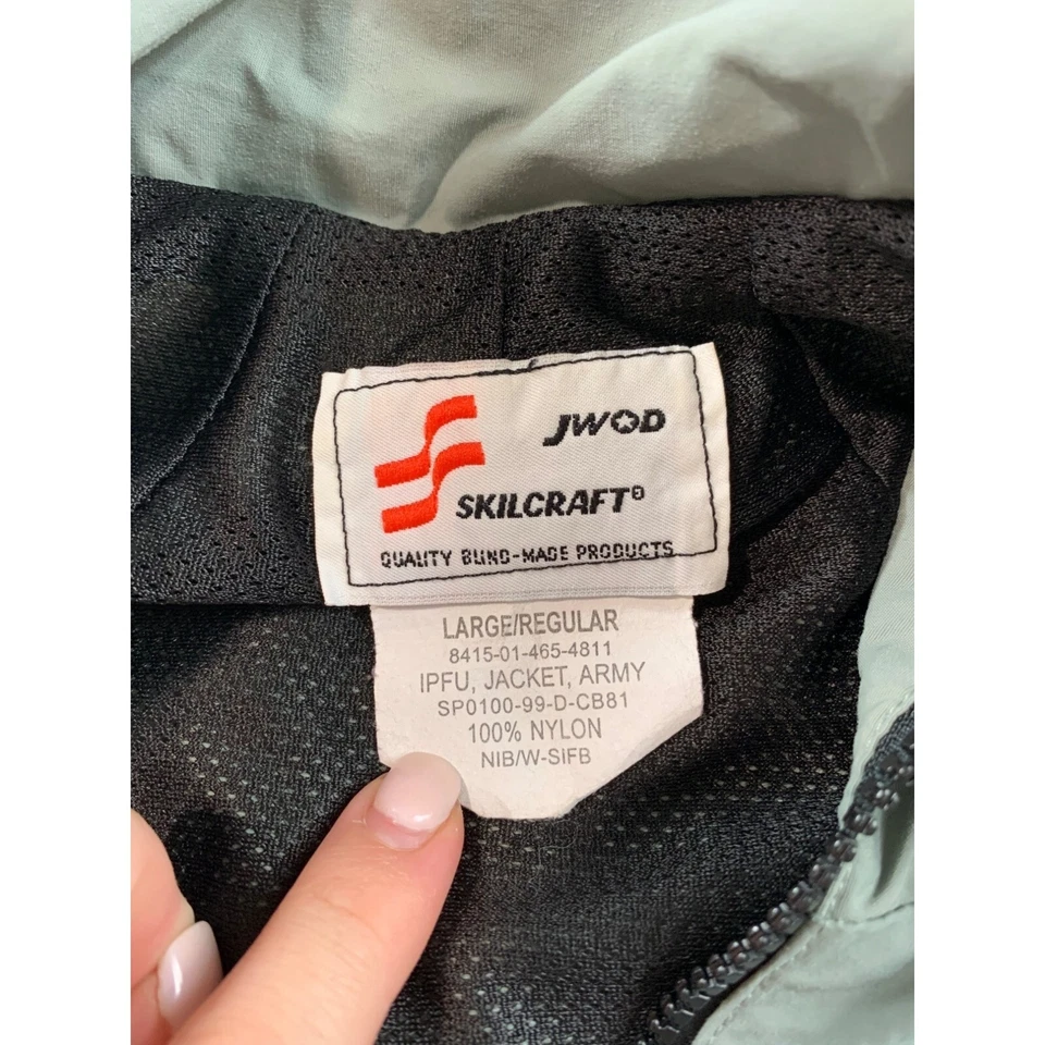 Chaqueta De Colección Ejército Hombres Grande Gris Militar Entrenamiento Físico IPFU Skilcraft Foto 3 de 4