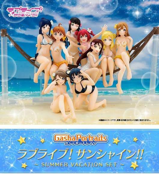 Gasha Portraits ラブライブ！サンシャイン！！ ～SUMMER VACATION SET～ Love Live Sunshine Summer Vacation Complete Figure 9 Set