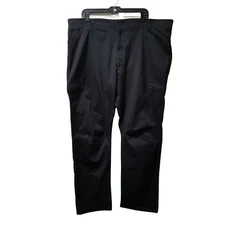 Wrangler Pants Men 44x30 Black Cargo Utility Nylon Stretch Elastic Waist