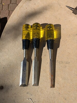 Buck Bros EUC - Wood Chisel Set   1/2''  3/4'' 1'' USA 