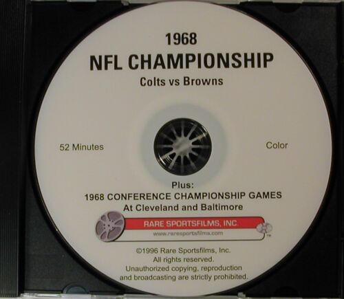 1968 NFL Title Game, Colts vs Browns plus both Conference Championship Games DVD - Afbeelding 1 van 1