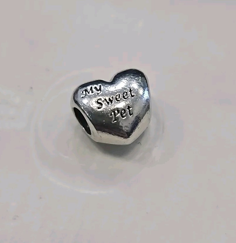 Pandora My Sweet Pet 925 Silver Paw Print Bead Charm for Pets Dog Cat