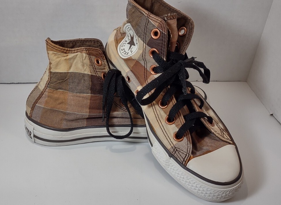Converse Chuck Taylor All star High Tops Brown Plaid Men's