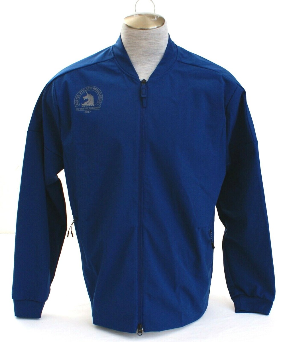 Adidas Boston Marathon 2017 Blue Zip Front Track Jacket Men's NWT