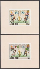F-EX46710 LIBERIA MNH 1982 WORLD CHAMPIONSHIP SOCCER FOOTBALL IMPERF SHEET.